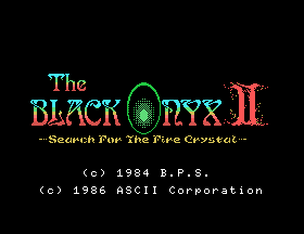 The Black Onyx II - Search for the Fire Crystal Title Screen